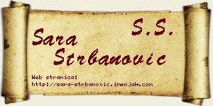 Sara Štrbanović vizit kartica